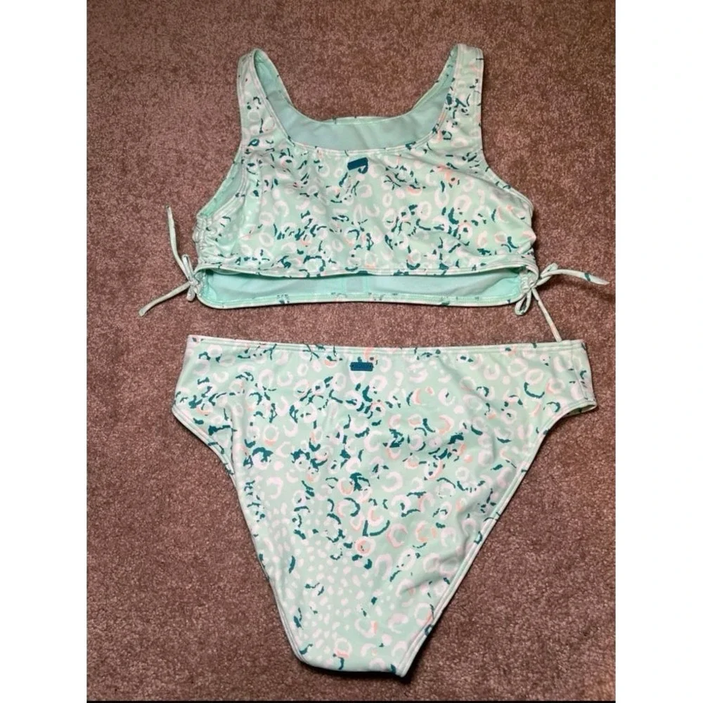 Roxy Girls Two‎ Piece Blue Swim Suit Tankini Size 16